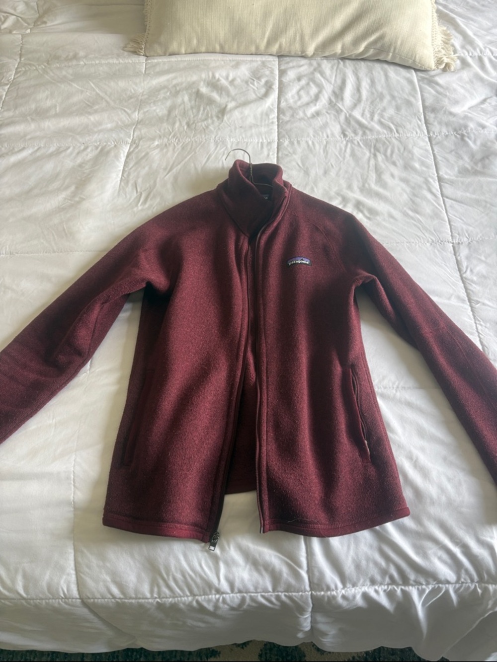 Patagonia Maroon Full-Zip Fleece Jacket